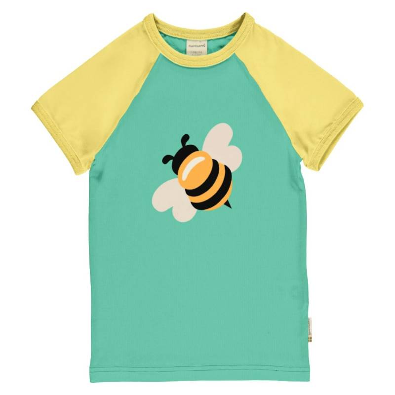Weiches Raglan T-Shirt Biene türkis 110/116