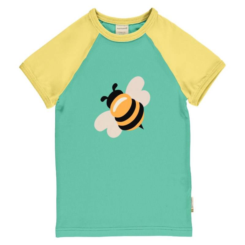 Weiches Raglan T-Shirt Biene türkis 122/128 Weiches Raglan T-Shirt Biene türkis 122/128