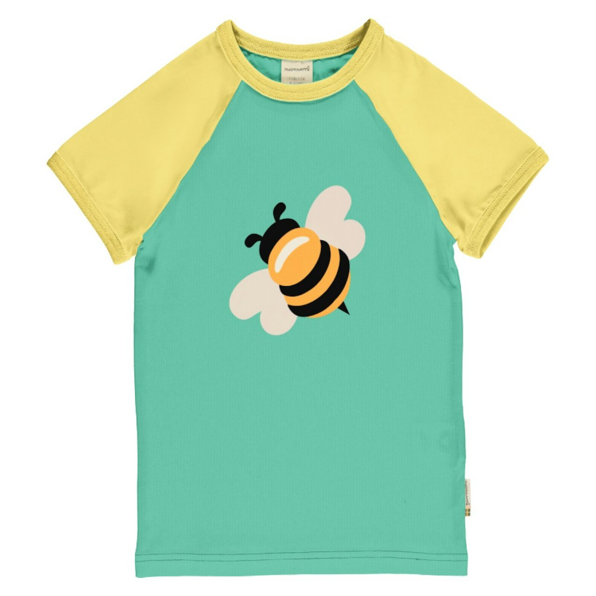 Weiches Raglan T-Shirt Biene türkis 98/104