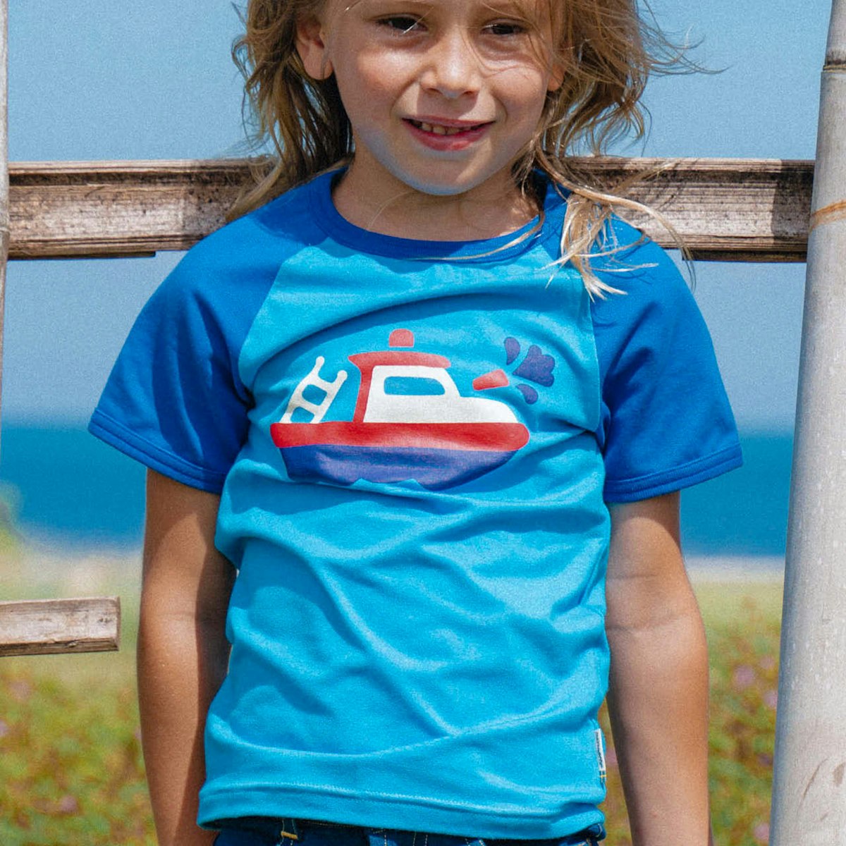 Weiches Raglan T-Shirt Boot hellblau 86/92