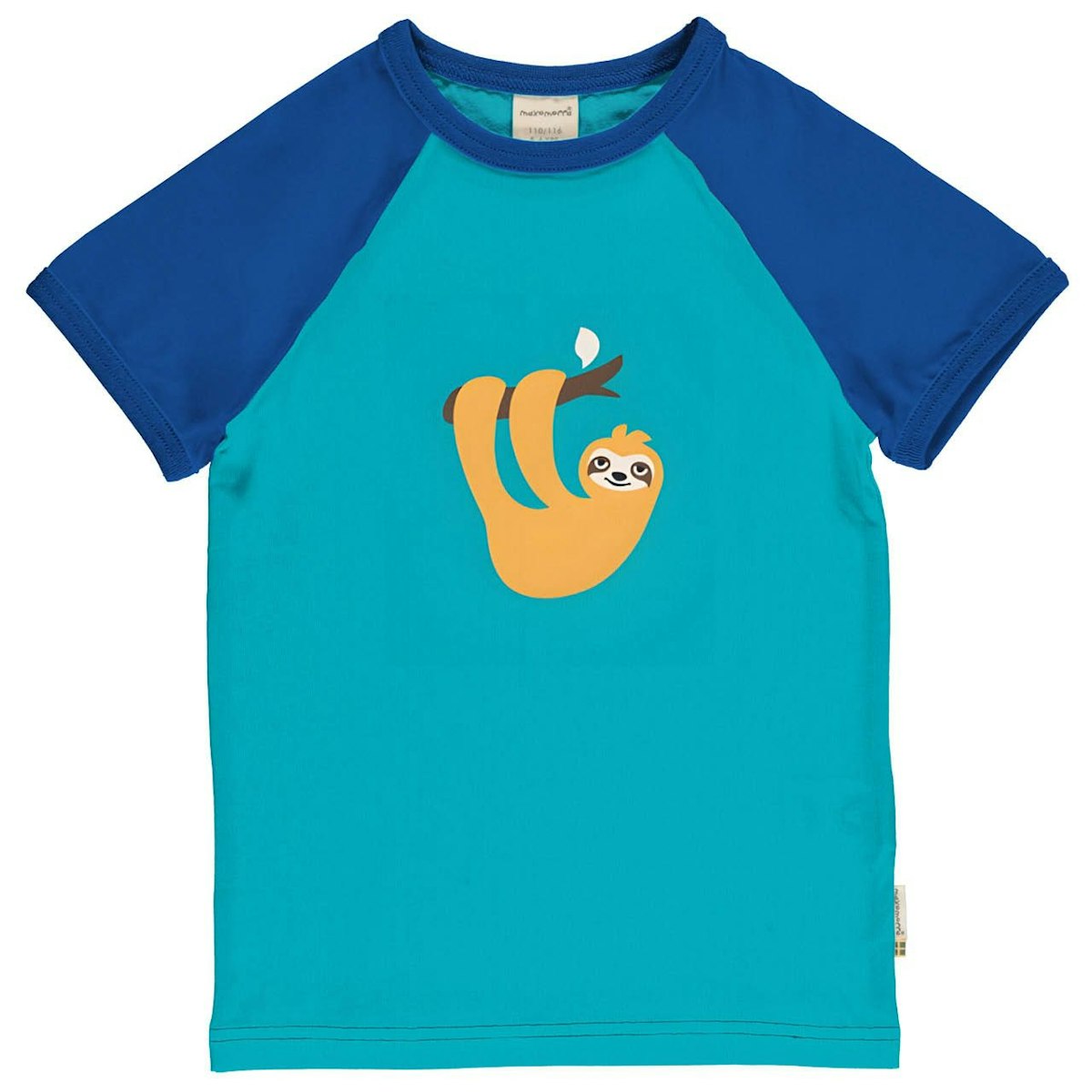 Weiches Raglan T-Shirt Faultier blau 110/116
