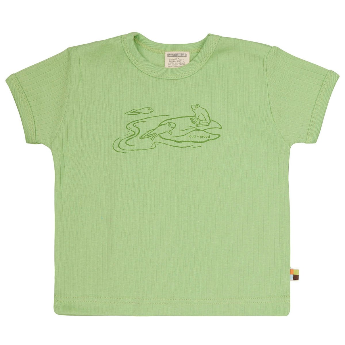 Weiches T-Shirt Rippe hellgrün 74/80