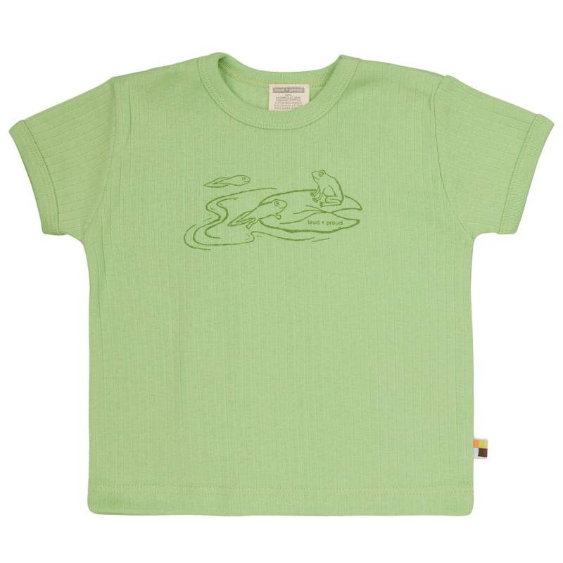 Weiches T-Shirt Rippe hellgrün 74/80