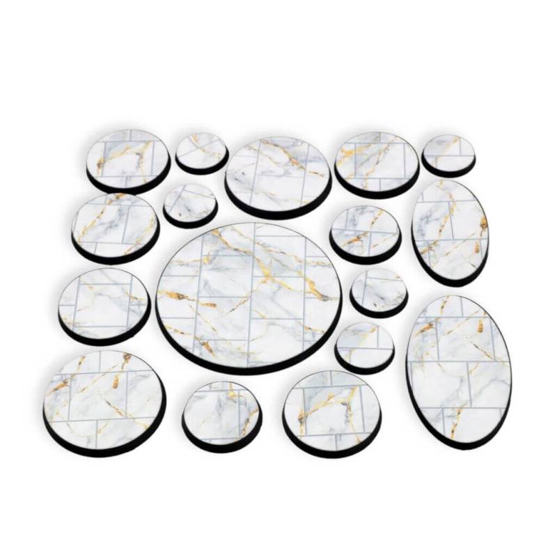 Weißer Marmor Instabases - oval 150x94mm