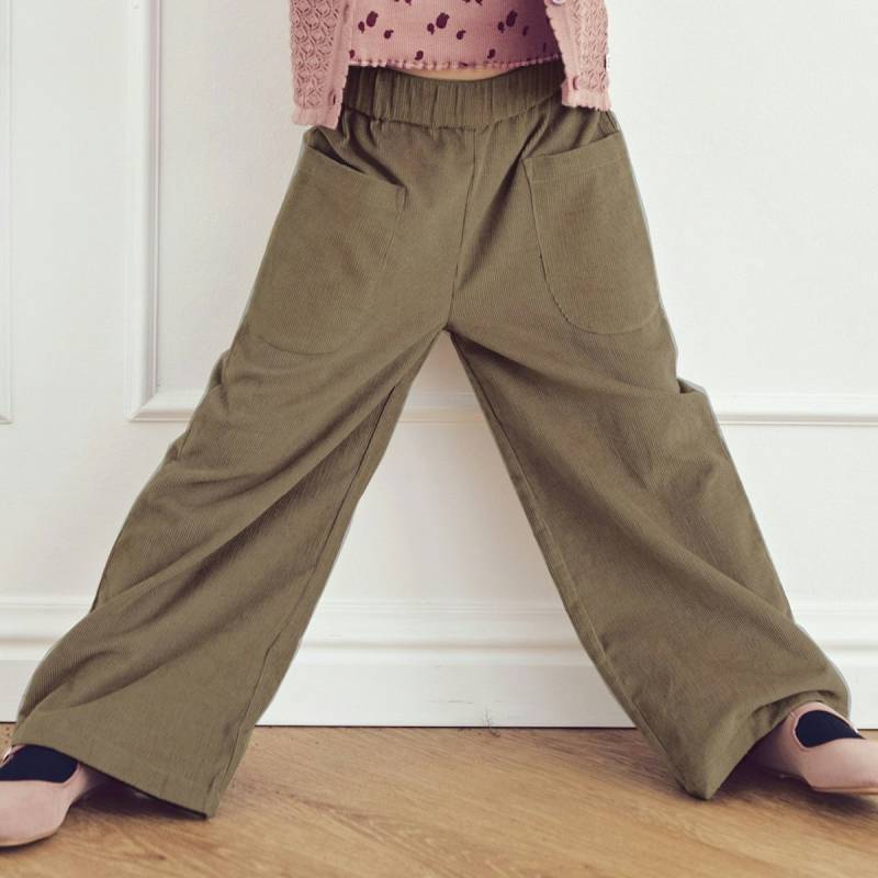 Weite Cordhose braun 134