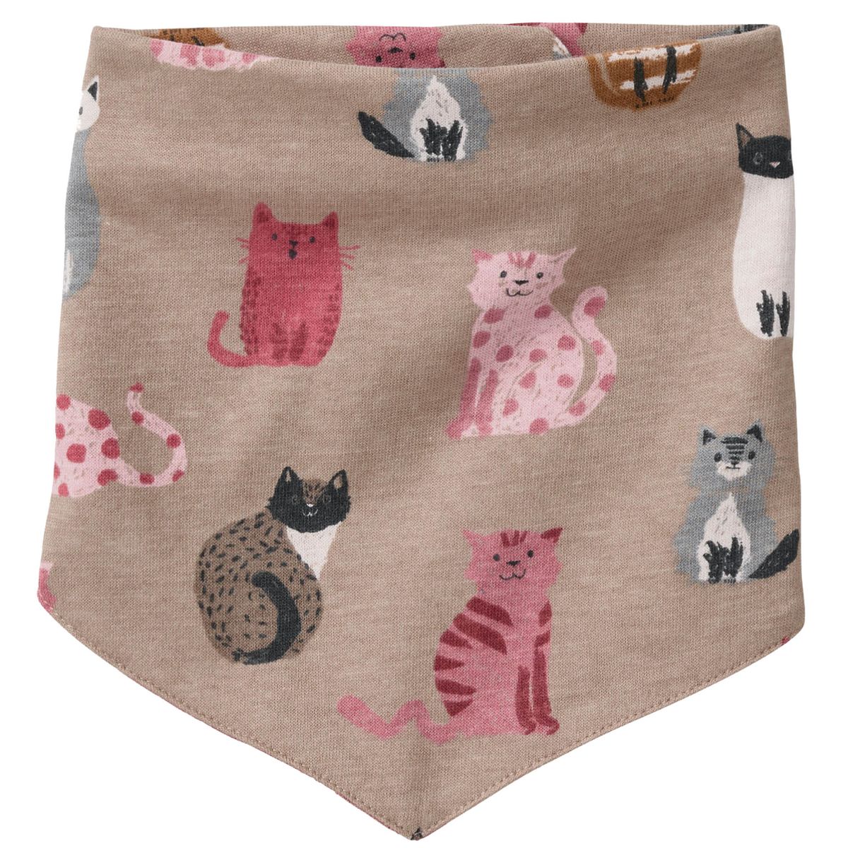 Wende Dreiecktuch Katzen beige ONESIZE