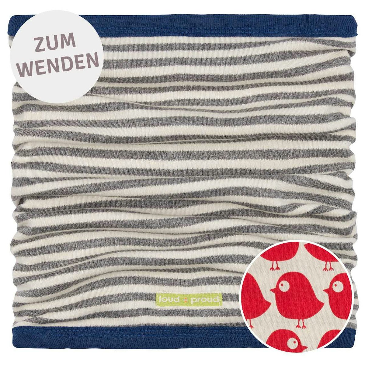 Wende Schlauchschal Ringel grau