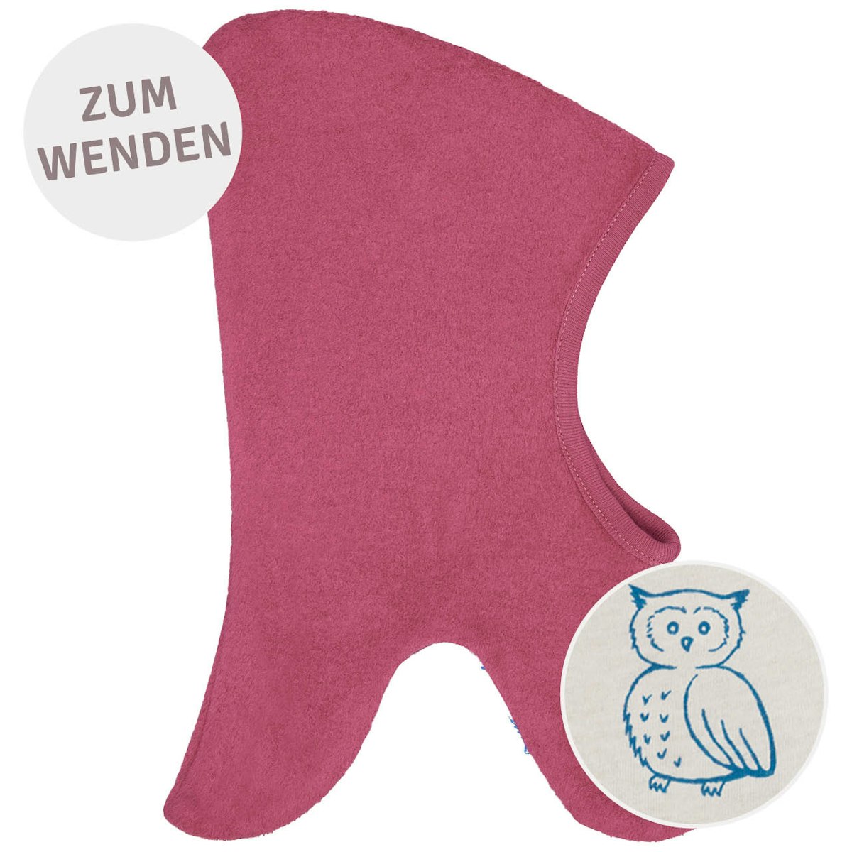 Wende Schlupfmütze Fleece altrosa 110