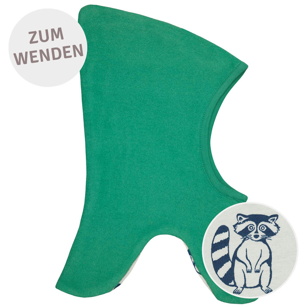 Wende Schlupfmütze Fleece grün 122