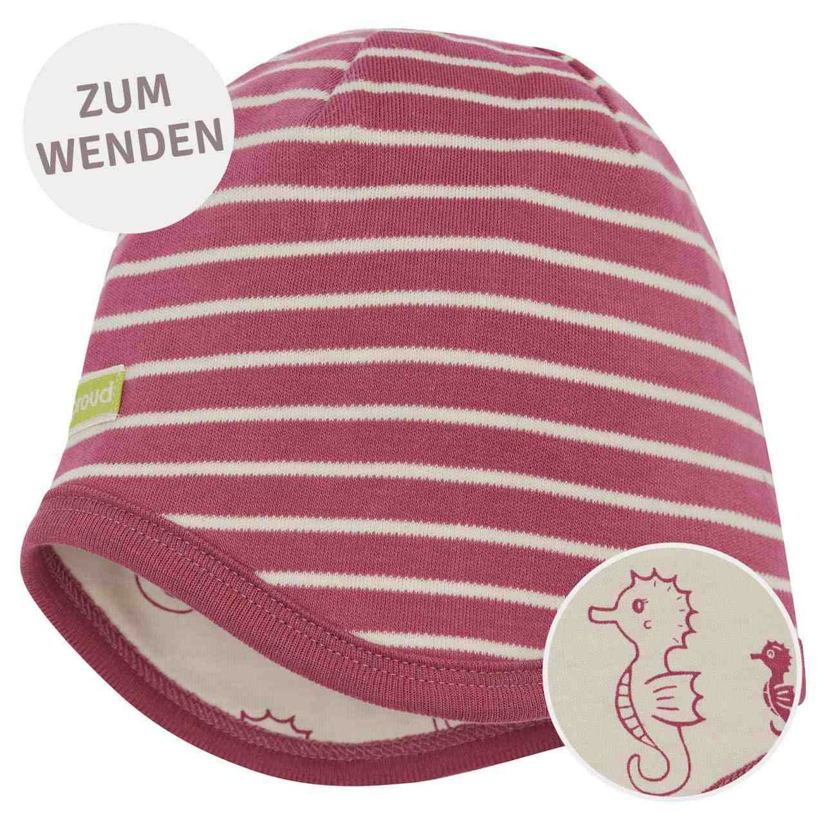 Wendemütze Ringel altrosa 110