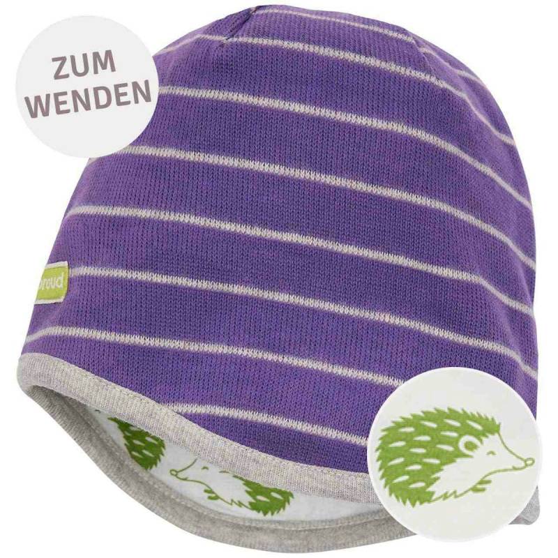 Wendemütze Ringel lila 62