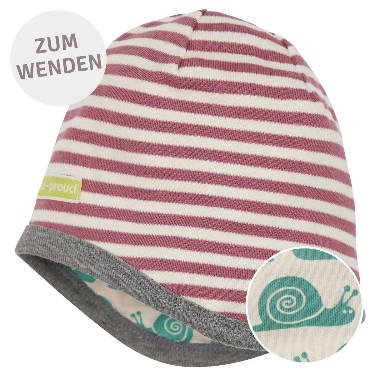 Wendemütze Ringel rosa 110