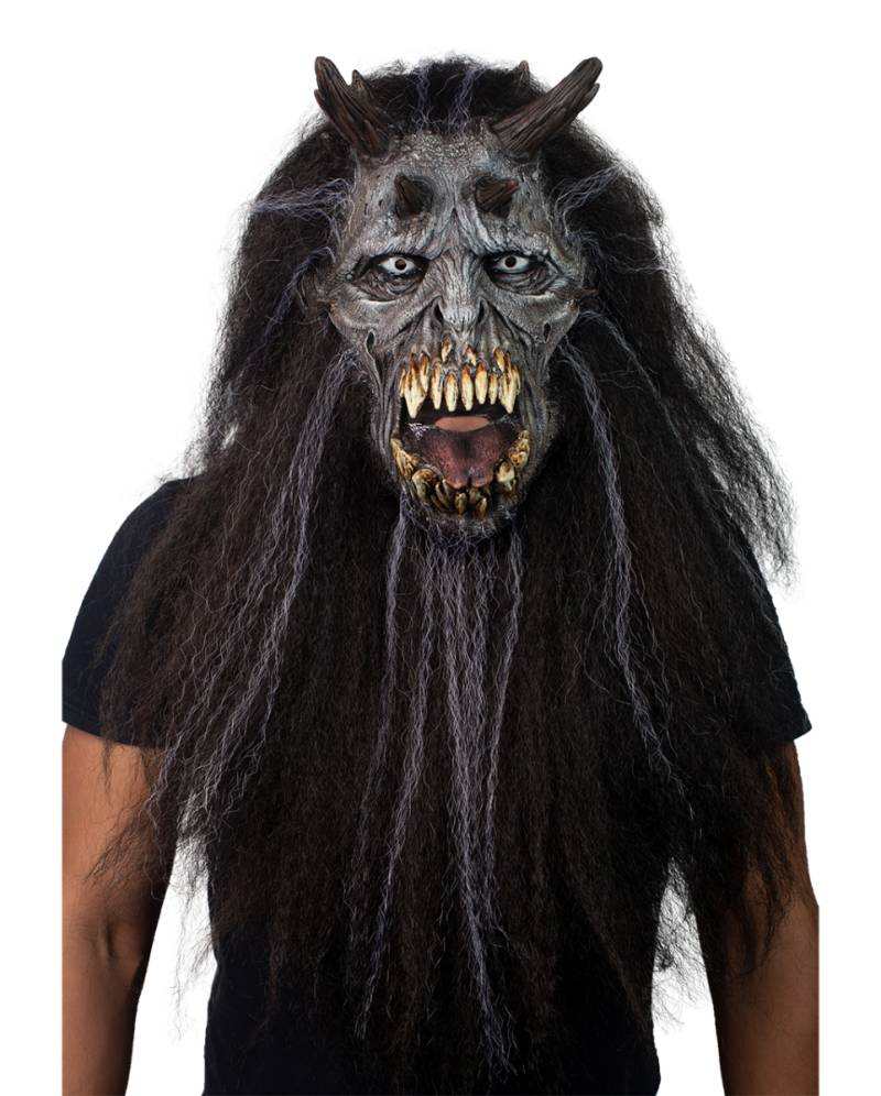 Wendigo Dämonen Maske mit Hörnern