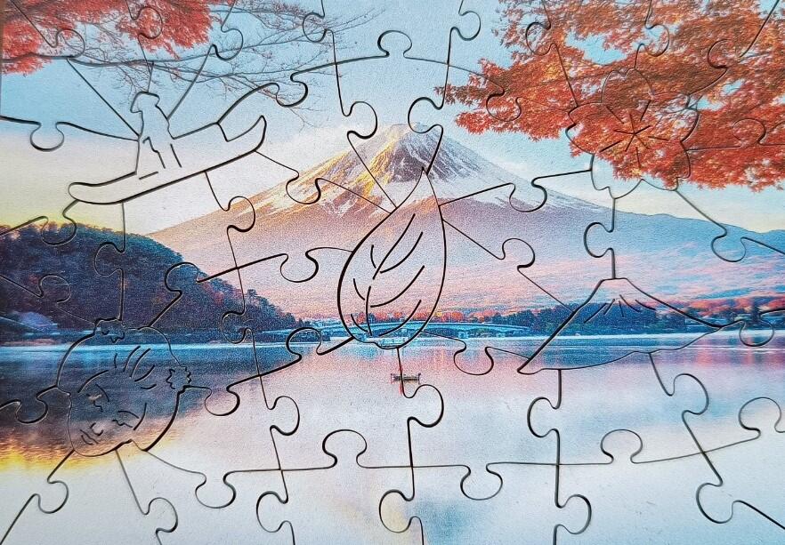 Wentworth Puzzles - Holzpuzzle / 40 Teile / Fuji Mountain / Mini