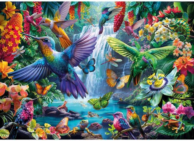 Wentworth Puzzles - Holzpuzzle / 40 Teile / Tropical Hummingbirds / Mini