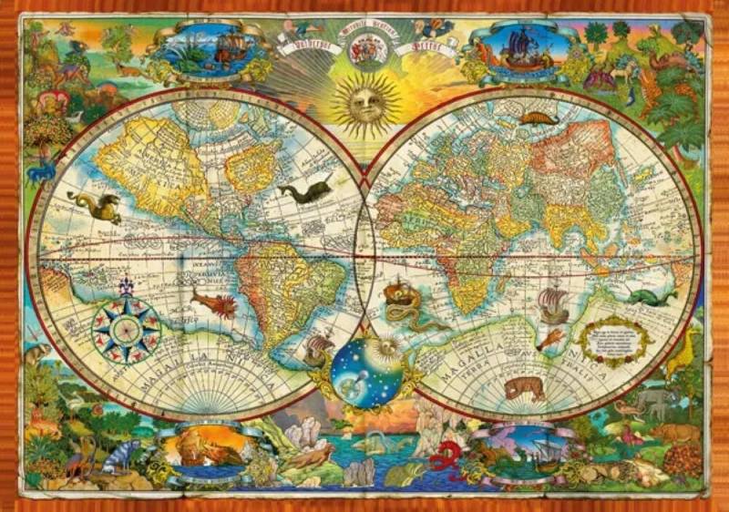 Wentworth Puzzles - Holzpuzzle / Creatures of the Earth Map Wentworth Puzzles - Holzpuzzle / Creatures of the Earth Map