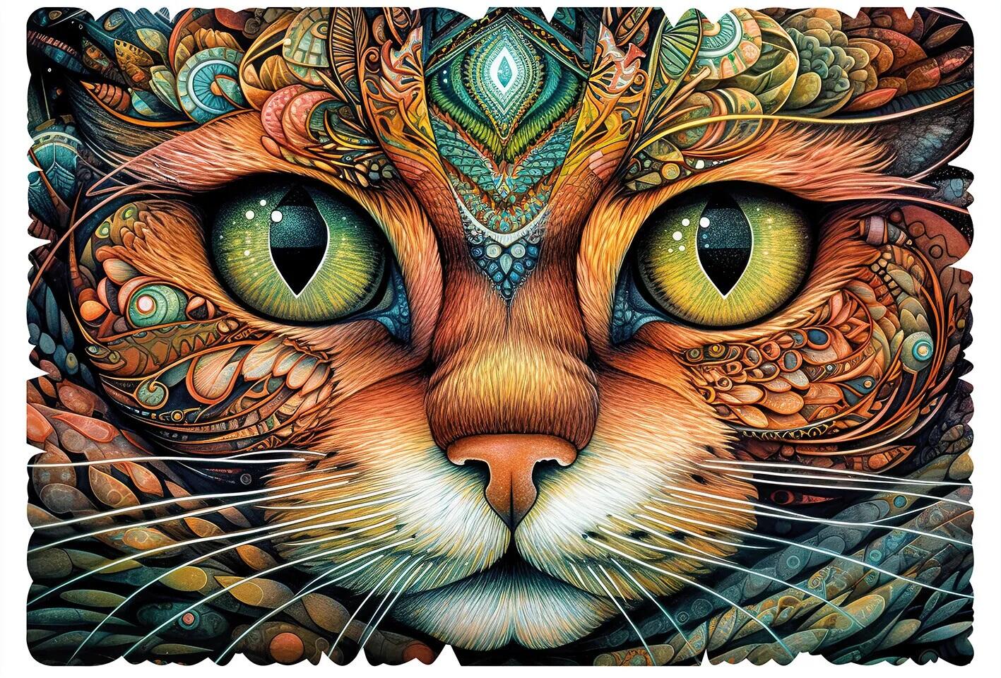 Wentworth Puzzles - Holzpuzzle / Mystical Cat / Extra Difficult