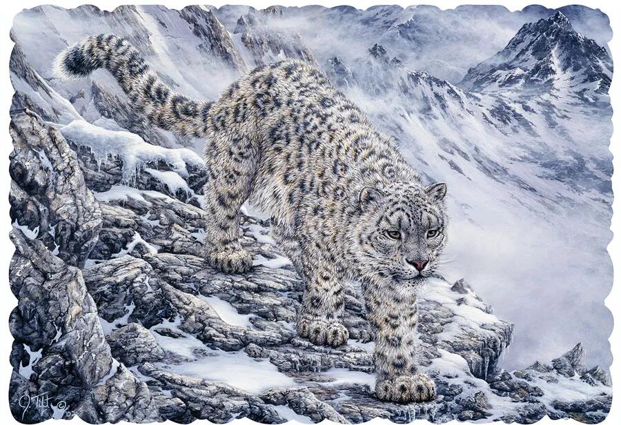 Wentworth Puzzles - Holzpuzzle / Snow Leopard / extra schwer / Wentworth