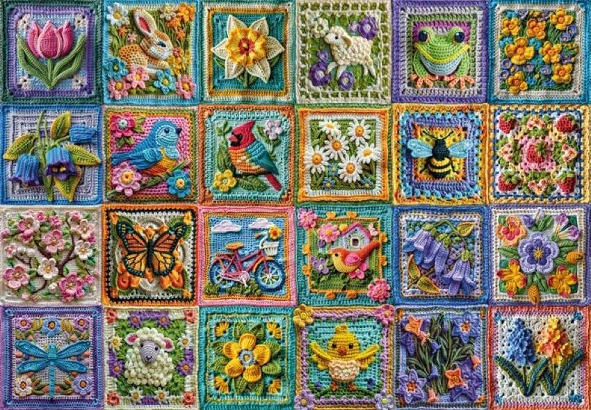 Wentworth Puzzles - Holzpuzzle / Springtime Chrochet / Wentworth
