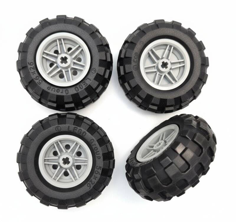 Wheel 30.4mm D. x 20mm with No Pin Holes and Reinforced Rim with Black Tire 56 x 26 Balloon (56145 / 55976)
