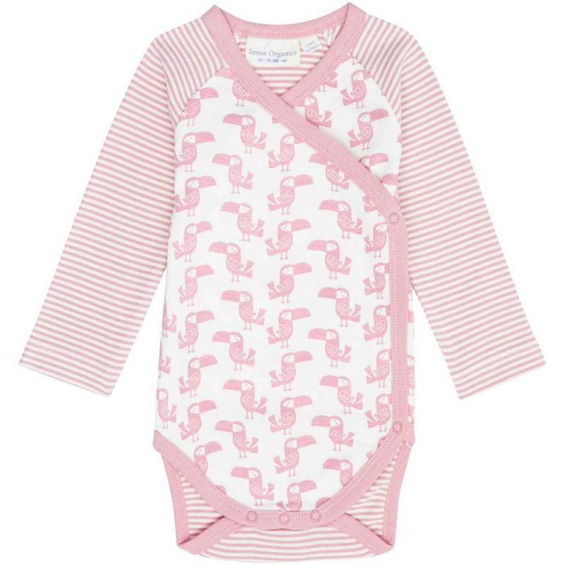 Wickelbody Tukan langarm rosa 62/68