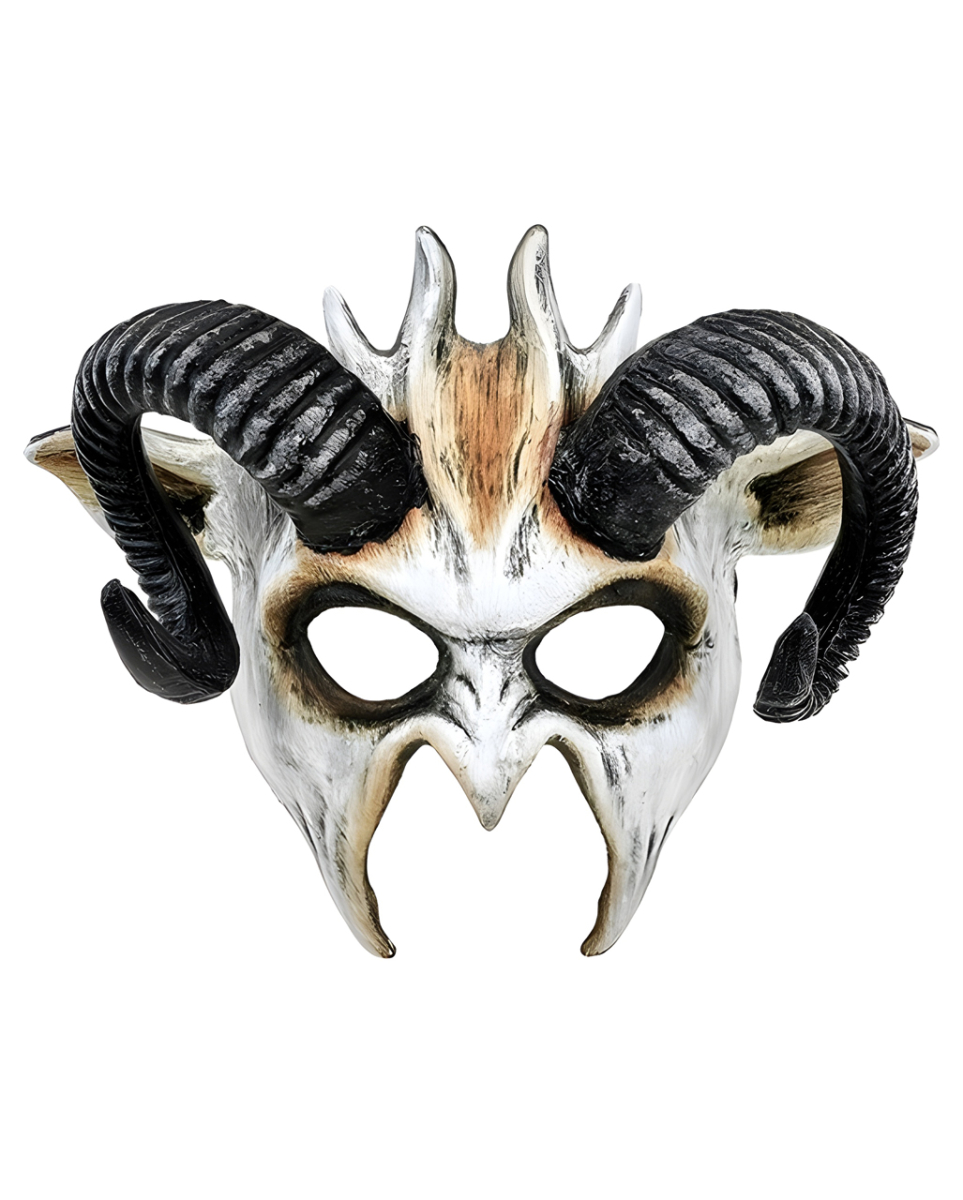 Wild Demon Maske mit Hörnern