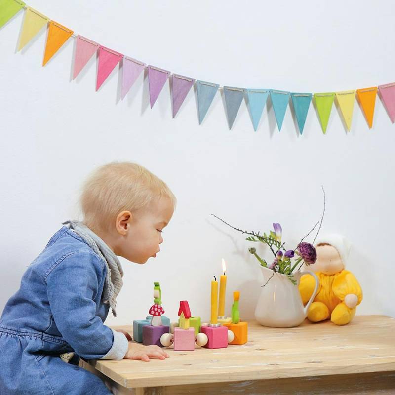 Wimpelkette Kindergeburtstag Deko pastell Wimpelkette Kindergeburtstag Deko pastell