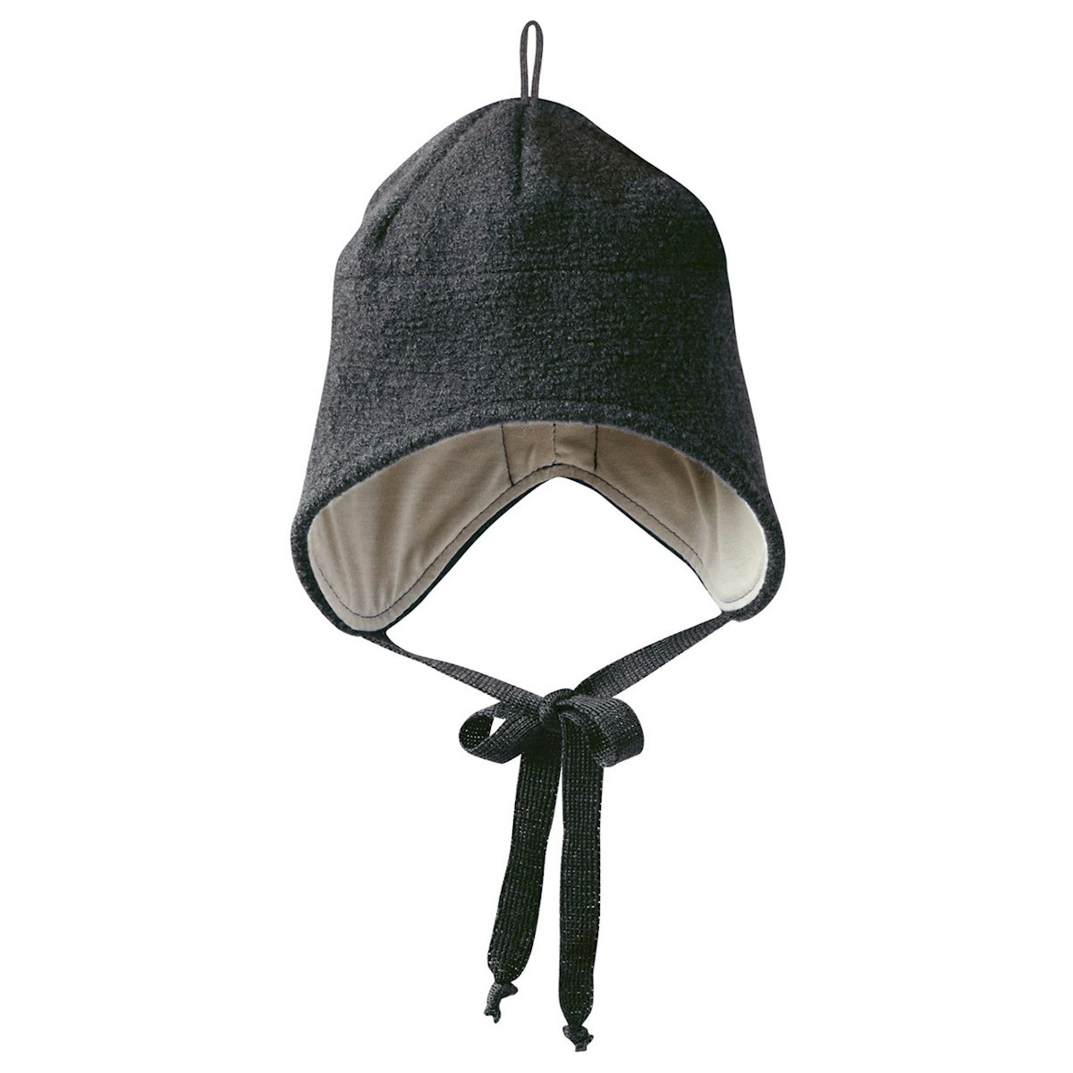 Wintermütze Wolle anthrazit Ohrenschutz 43/45