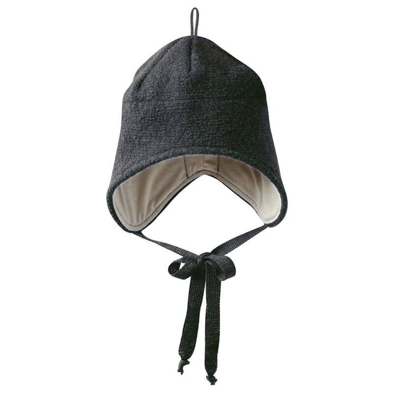 Wintermütze Wolle anthrazit Ohrenschutz 43/45