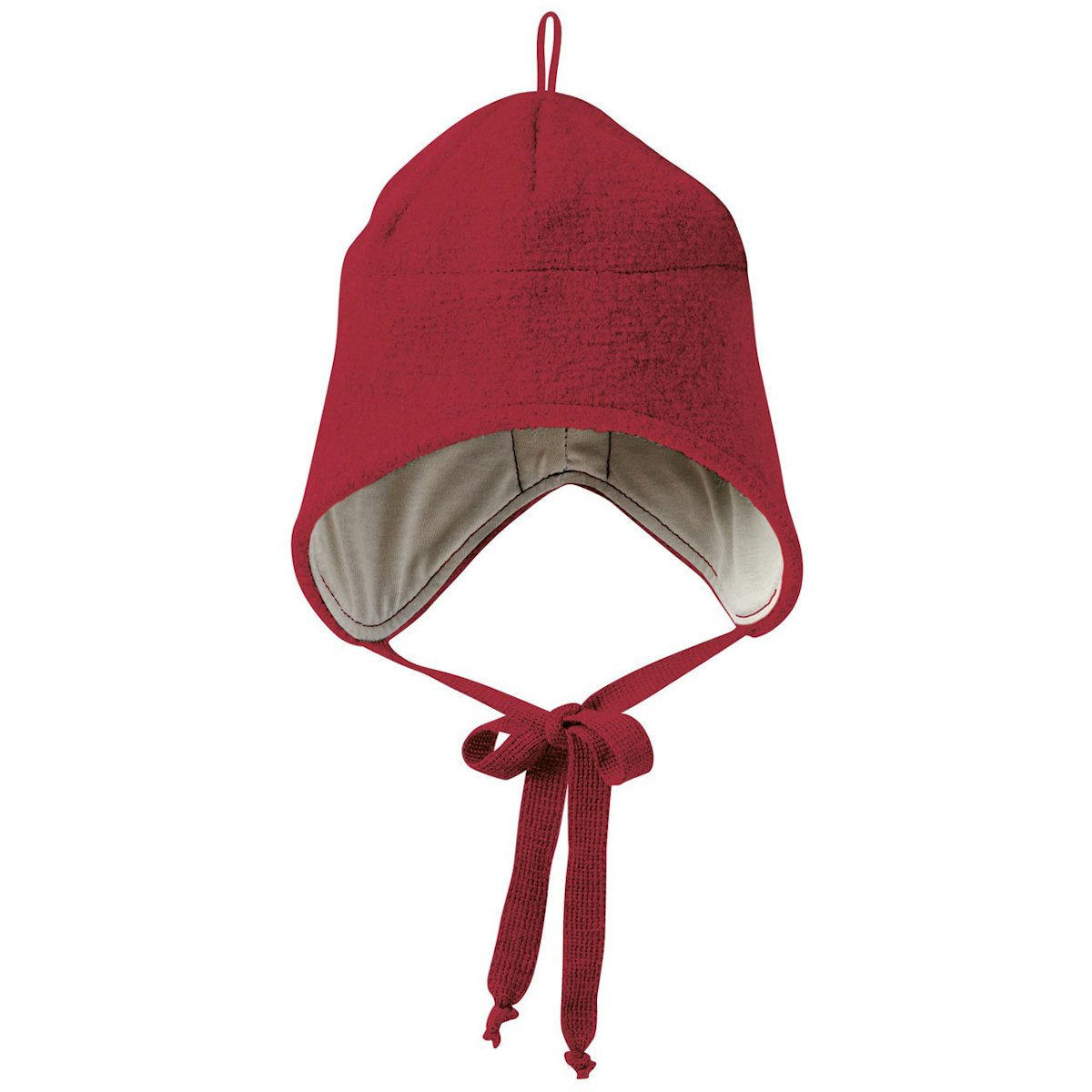 Wintermütze Wolle bordeaux Ohrenschutz 47/49