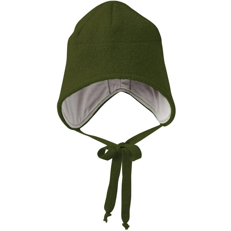 Wintermütze Wolle oliv-grün Ohrenschutz 50/53