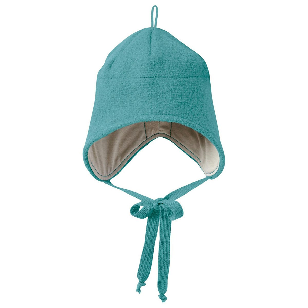 Wintermütze Wolle türkis Ohrenschutz 47/49