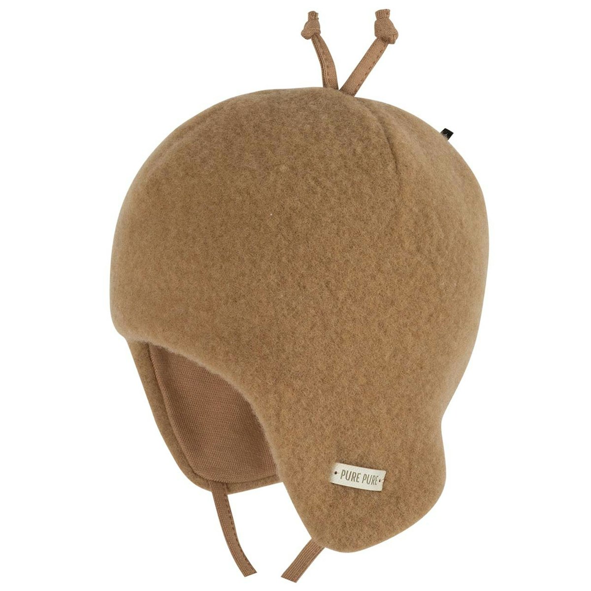 Wintermütze zum Binden dunkelbeige 35/37
