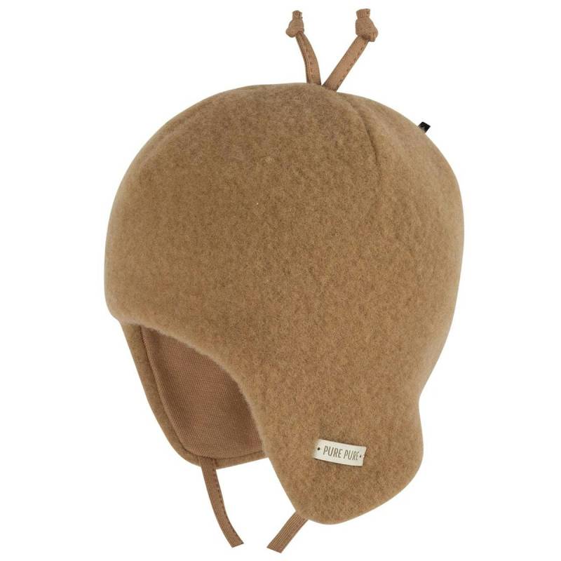 Wintermütze zum Binden dunkelbeige 37/39