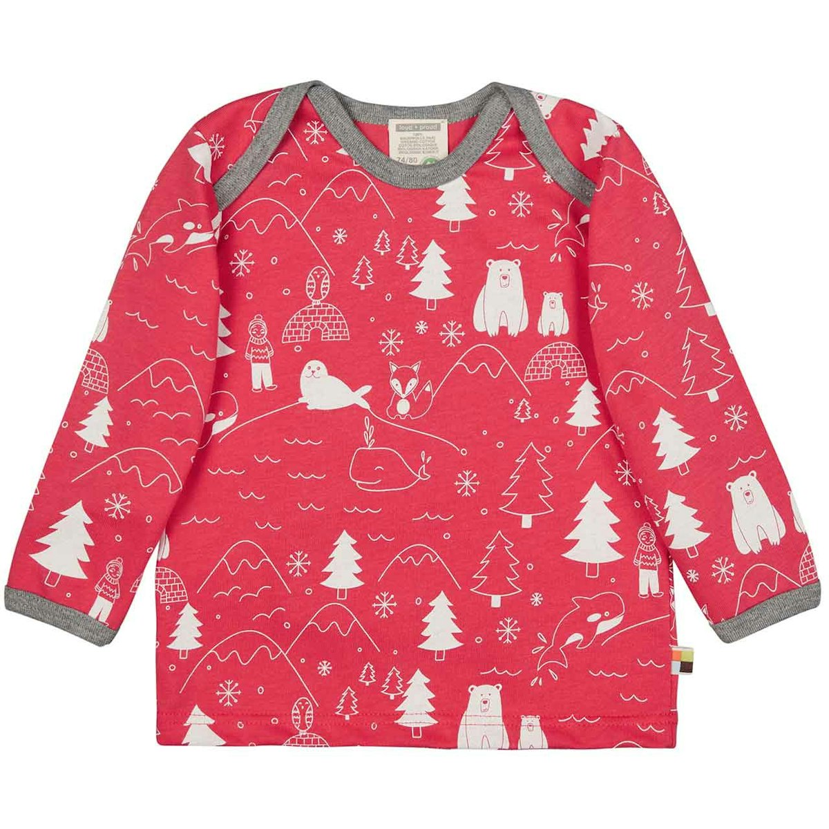 Winterwald Shirt langarm in melone 62/68