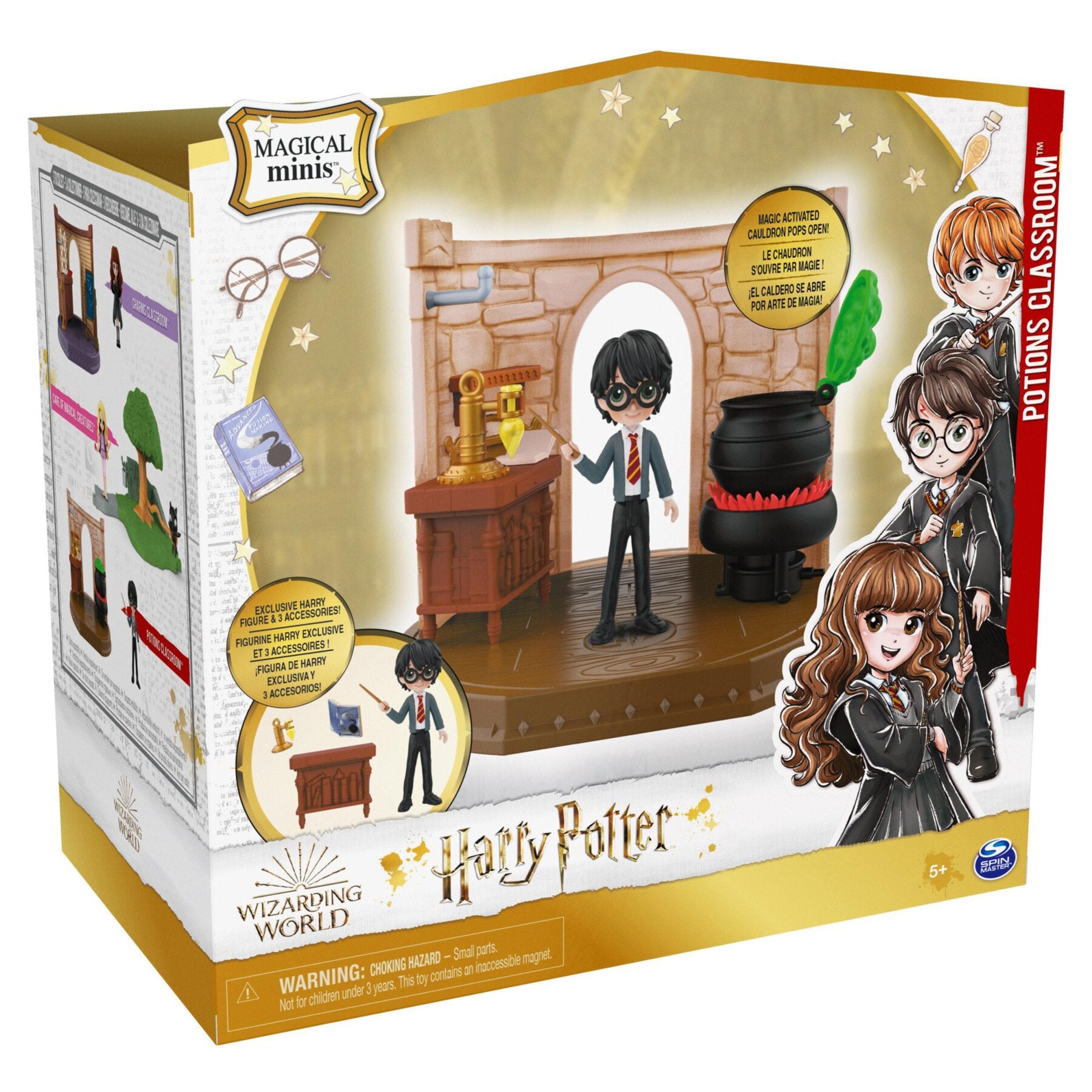 Wizarding World Harry Potter - Hogwarts Zaubertränke Klassenzimmer Spielset mit exklusiver Harry Potter Sammelfigur