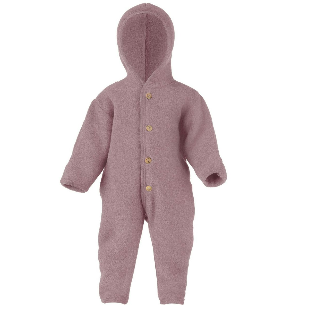 Woll Fleece Overall mitwachsend rosenholz 68