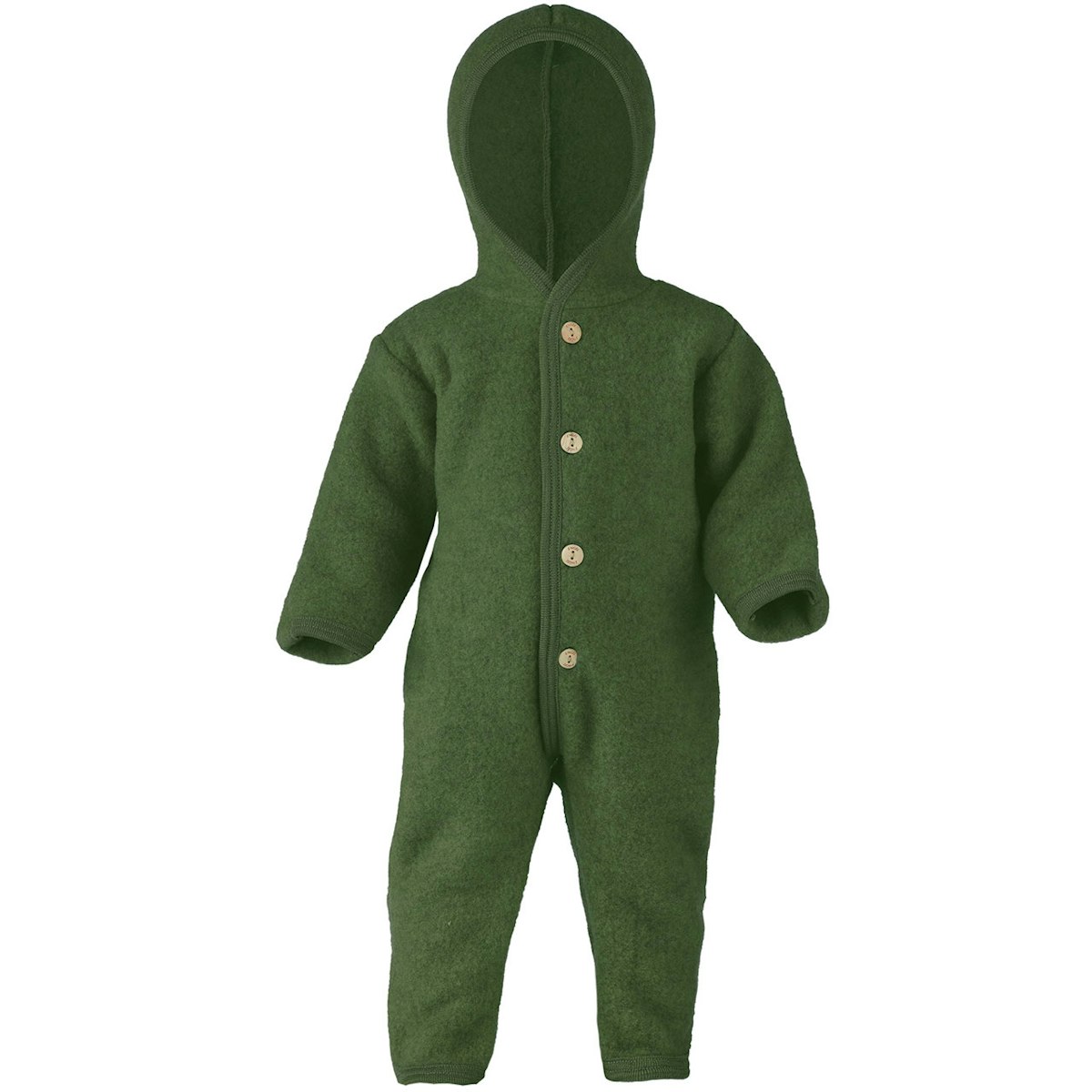 Woll Fleece Overall mitwachsend schilf-grün 56