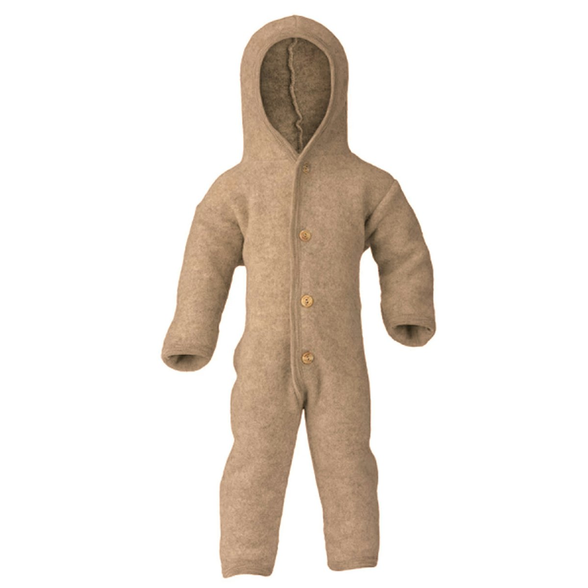 Woll Fleece Overall mitwachsend walnuss-braun 80