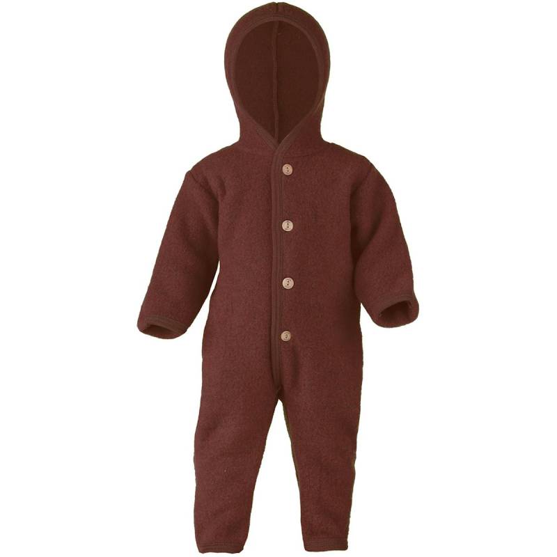 Woll Fleece Overall mitwachsend zimt-braun 56