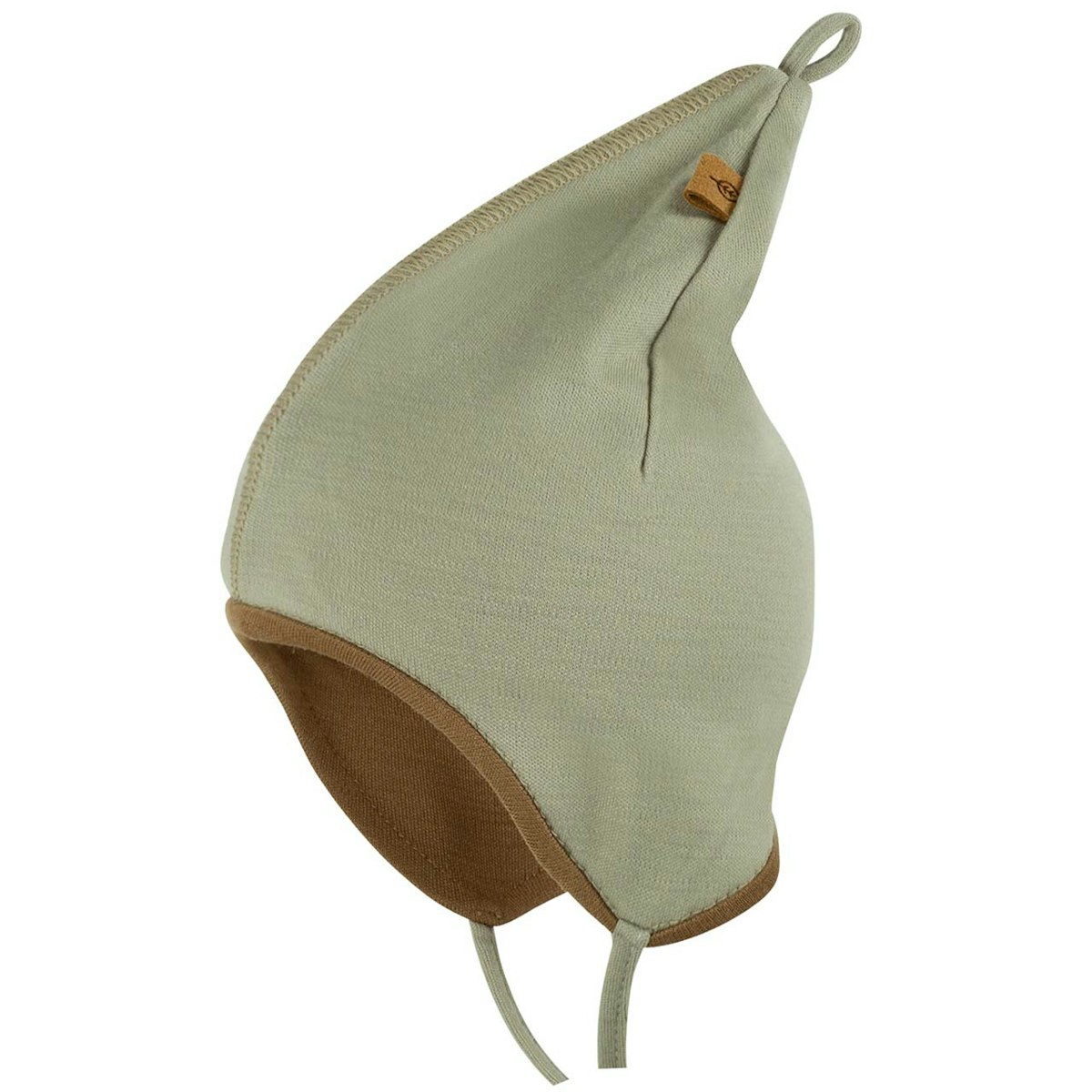 Woll Zipfelmütze Interlock grün 41