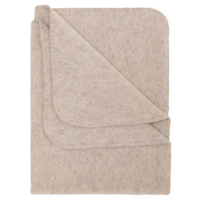 Wolle Babydecke engel sand melange