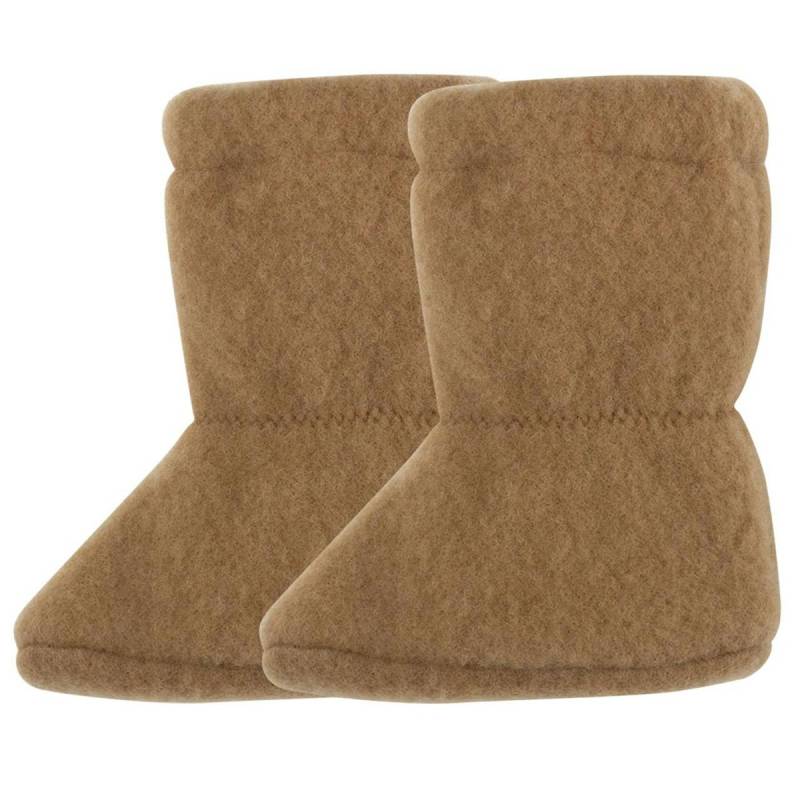 Wolle Babyschuhe als Socke dunkles sand-beige 56/62 Wolle Babyschuhe als Socke dunkles sand-beige 56/62