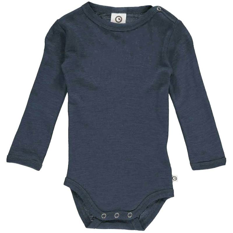 Wolle Body langarm nachtblau 86