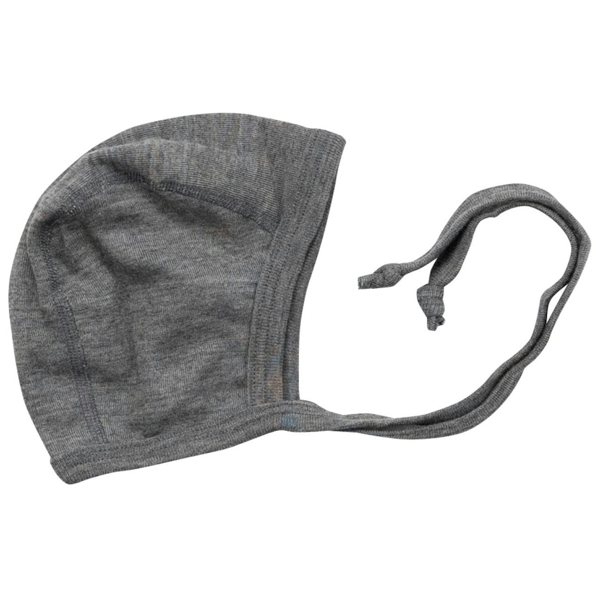 Wolle Seide Babymütze grau 56