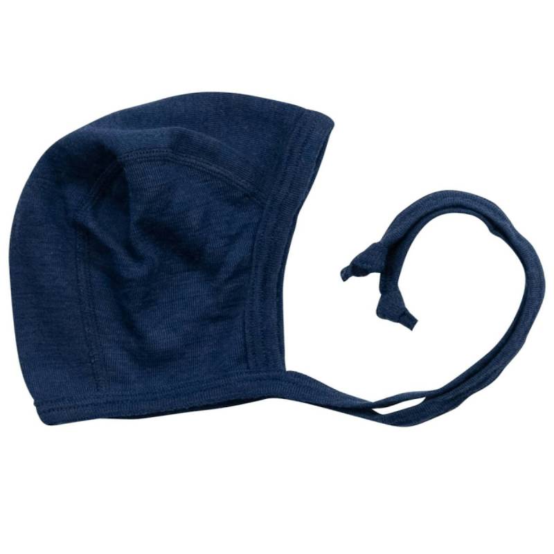 Wolle Seide Babymütze marine 56 Wolle Seide Babymütze marine 56