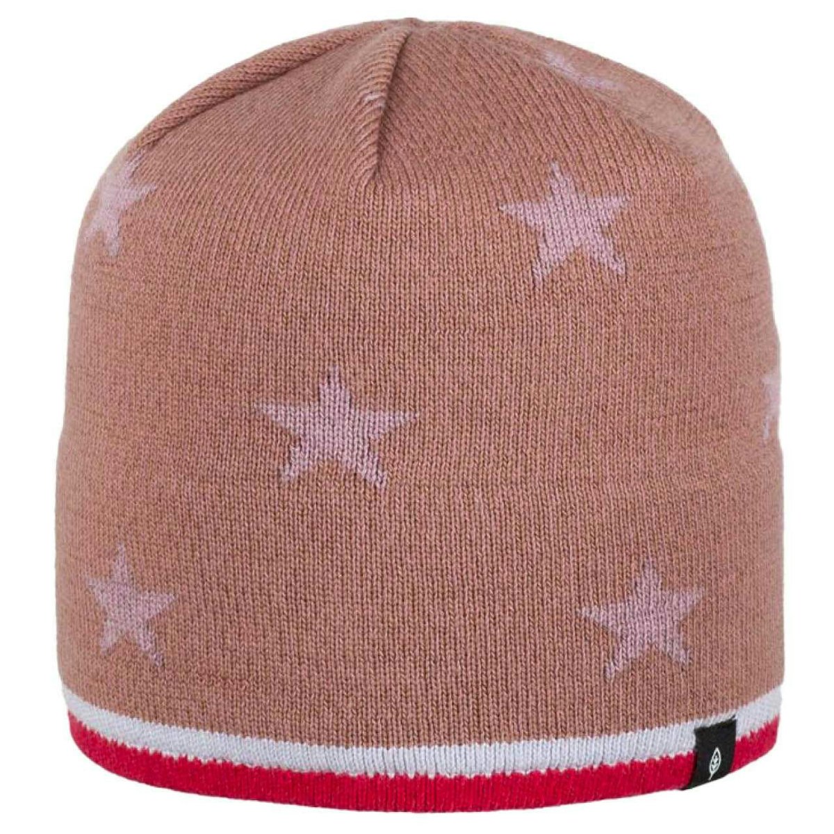 Wolle Seide Beanie Sterne altrosa 51/53
