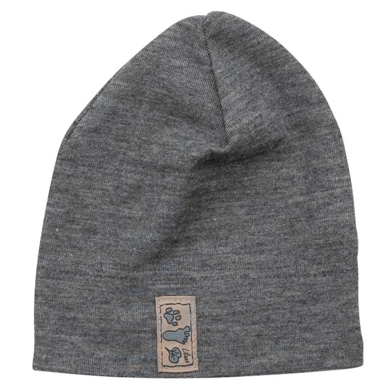 Wolle Seide Beanie grau 86/92 Wolle Seide Beanie grau 86/92