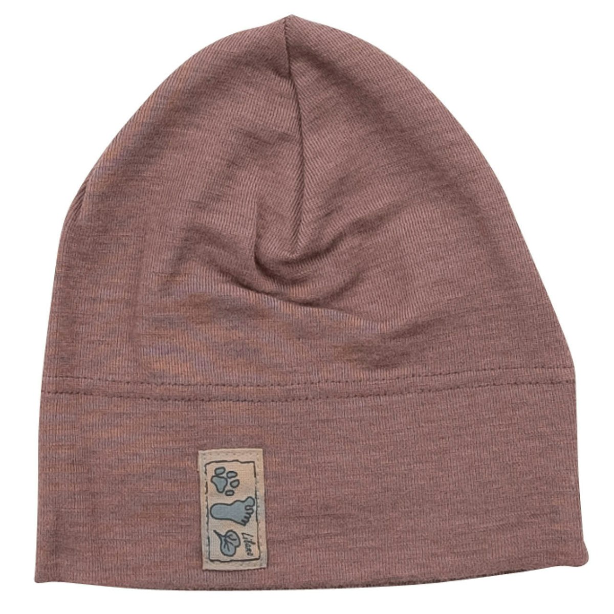 Wolle Seide Beanie mauve 86/92