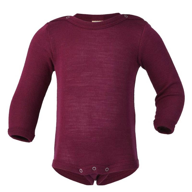 Wolle Seide Body langarm Druckknöpfe beere 62/68